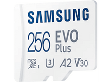 Charger l'image dans la galerie, Carte MicroSD Samsung 256 Go EVO Plus blanche.