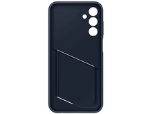 Charger l'image dans la galerie, Coque de téléphone bleu marine avec des emplacements pour cartes de crédit. Elle est pour un téléphone et a une rayure blanche.