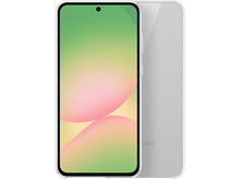 Charger l'image dans la galerie, Un smartphone argenté avec un écran coloré montrant des dégradés roses et jaunes, soutenu par une version blanche.