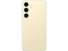 Charger l'image dans la galerie, Dos du téléphone Samsung Galaxy S24 doré avec caméras, fond noir.