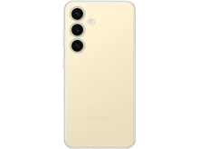 Charger l'image dans la galerie, Dos d'un téléphone jaune Samsung Galaxy S24 avec trois caméras et le logo Samsung.