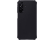 Charger l'image dans la galerie, Une coque de téléphone noire avec un dos texturé et trois objectifs.