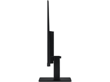 Charger l'image dans la galerie, Vue latérale du moniteur noir avec support noir, fond blanc.