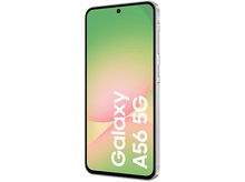 Charger l'image dans la galerie, Téléphone argenté avec écran dégradé vert et jaune, fond blanc.