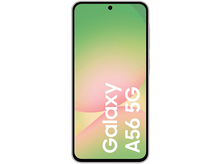 Charger l'image dans la galerie, Un smartphone avec un écran qui a un fond dégradé et les mots Galaxy A56 5G.