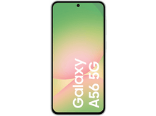 Charger l'image dans la galerie, Smartphone avec écran vert affichant le texte Galaxy A56 5G.