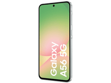 Charger l'image dans la galerie, Un téléphone vert de profil, affichant le logo Galaxy A56 5G sur l'écran.