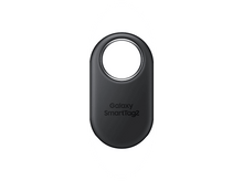 Charger l'image dans la galerie, Une étiquette circulaire noire avec un trou et les mots 'Galaxy SmartTag2' sur le devant.