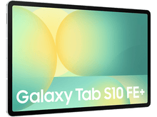 Charger l'image dans la galerie, Tablette Galaxy Tab S10 FE+ sur fond noir avec dégradé jaune et vert.