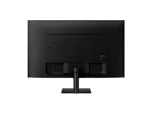 Charger l'image dans la galerie, Arrière d'un moniteur Samsung noir. Il a un support, des ports et le logo Samsung. La surface présente des lignes horizontales.