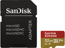 Charger l'image dans la galerie, SANDISK Carte mémoire microSDHC Extreme 32GB Class 10 A1 V30 U3 (173420) 32 GB 60 MB/s