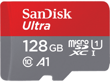 Charger l'image dans la galerie, SANDISK Carte mémoire microSDHC Ultra 128 GB Class 10 UHS-I (SDSQUAB-128G-GN6IA)