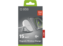 Charger l'image dans la galerie, Boîte de chargeur sans fil SBS, chargeur blanc et socle gris.