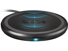 Charger l'image dans la galerie, Chargeur sans fil noir avec lumières bleues et la marque 'sbs'.