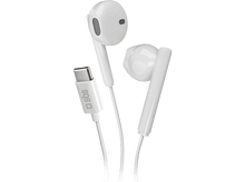 Charger l'image dans la galerie, Écouteurs blancs avec un connecteur USB-C blanc, marque 'sbs'.