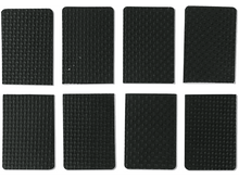 Charger l'image dans la galerie, Huit coussinets noirs rectangulaires disposés en grille. Les coussinets ont une surface texturée.