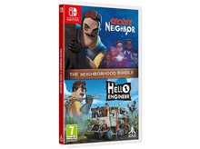Charger l'image dans la galerie, Boîte de jeu avec les titres "Secret Neighbor" et "Hello Engineer". Le logo Nintendo Switch est visible.