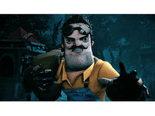 Charger l'image dans la galerie, Personnage de dessin animé avec des lunettes et une moustache. Chemise jaune et salopette. Visage effrayant.