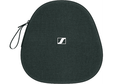 Charger l'image dans la galerie, Étui pour casque circum-auriculaire Sennheiser gris foncé avec logo blanc sur le devant, fermeture éclair noire.
