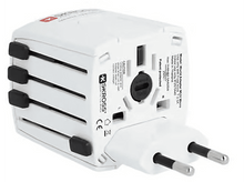 Charger l'image dans la galerie, SKROSS Adaptateur MUV PRO 2 pôles + chargeur USB-C 2500 mA Blanc (1.302975)