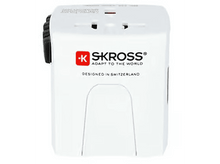 Charger l'image dans la galerie, SKROSS Adaptateur MUV PRO 2 pôles + chargeur USB-C 2500 mA Blanc (1.302975)