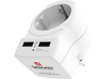 Charger l'image dans la galerie, SKROSS Adaptateur secteur de voyage EU to UK + 2 x USB (1.500280)