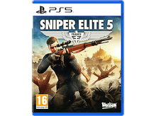 Charger l'image dans la galerie, Jaquette de jeu : "Sniper Elite 5" pour PS5. Un homme vise avec un fusil. Le titre du jeu est en évidence.