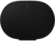 Charger l'image dans la galerie, Enceinte ovale noire avec logo SONOS. Le fond est noir.