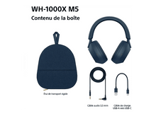 Charger l'image dans la galerie, SONY WH-1000XM5 - Casque audio sans fil avec Noise Cancelling Bleu
