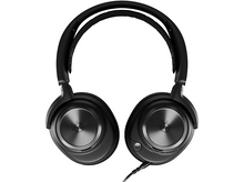 Charger l'image dans la galerie, Casque circum-auriculaire noir avec microphone et fil.