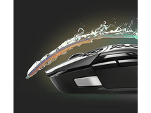 Charger l'image dans la galerie, Souris gaming noire avec effet eau. La souris a un design en nid d'abeille.