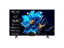 Charger l'image dans la galerie, Un téléviseur TCL QLED de 43 pouces, montrant l'écran et la marque.
