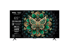 Charger l'image dans la galerie, Téléviseur TCL avec un motif de papillon sur l'écran. Fond vert et noir.