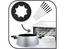 Charger l'image dans la galerie, Objets liés à la vaisselle. Comprend une casserole, un nettoyant et des couverts.