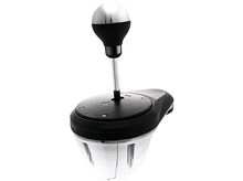 Charger l'image dans la galerie, Levier de vitesses argenté et noir, avec fond blanc.