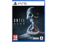 Charger l'image dans la galerie, Pochette du jeu "Until Dawn". Avec un crâne dans un sablier et une scène enneigée.