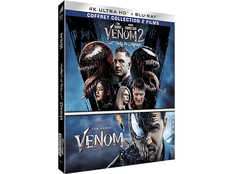 Couverture du film : Venom 2 Let There Be Carnage. Tom Hardy, Woody Harrelson et d'autres acteurs sont présentés.