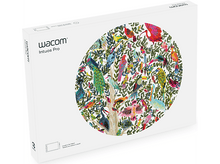 Charger l'image dans la galerie, Boîte blanche avec un arbre coloré avec des oiseaux dessus. Il s'agit d'une tablette Wacom Intuos Pro.