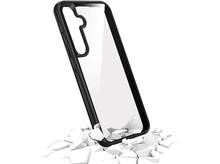 Charger l'image dans la galerie, Coque de téléphone transparente avec bord noir, sol fissuré.