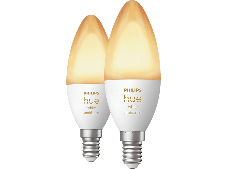 PHILIPS HUE Ampoule Smart White Ambiance E14 4 W - 2 pièces (35673300)