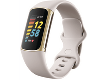 Charger l&#39;image dans la galerie, FITBIT Activity tracker Charge 5 Lunar White Soft Gold Stainless Steel (FB421GLWT)
