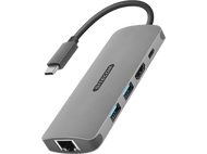 SITECOM Adaptateur USB-C - Ethernet - HDMI + USB-HUB 3.0 2 ports (CN-379)