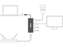 Charger l&#39;image dans la galerie, SITECOM Adaptateur USB-C - Ethernet - HDMI + USB-HUB 3.0 2 ports (CN-379)
