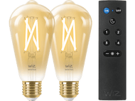 WIZ Ampoule Smart E27 6.7 W - 2 pièces + WIZmote (55015500)