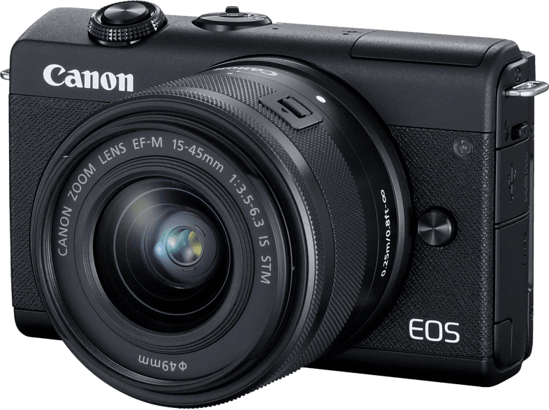 CANON Appareil photo hybride EOS M200 + 15-45 mm Noir (3699C010AA)