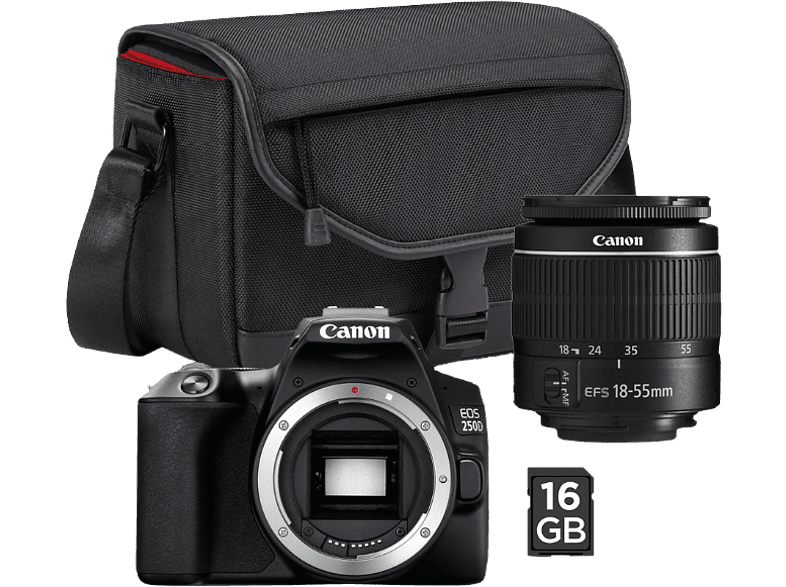 CANON Appareil photo reflex EOS 250D + 18-55mm + Accessoires (3454C010AA)
