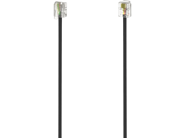 HAMA Câble modulaire RJ-11 6p4c mâle 10 m Noir (00201139)