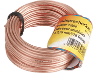 HAMA Câble pour enceinte 2 x 0,75 mm² 10 m Transparent (205141)