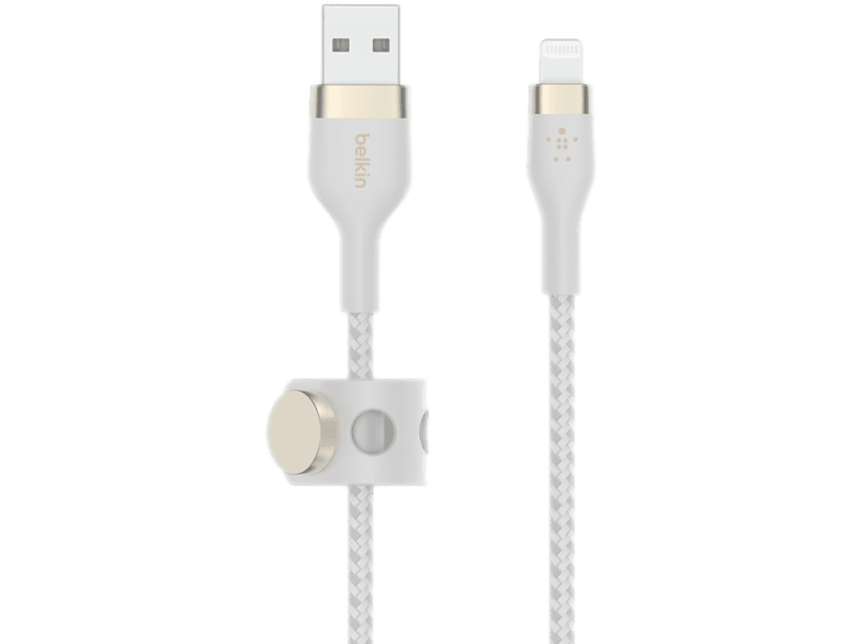 BELKIN Câble USB-A/Lightning Boost Charge Pro Flex 1 m Blanc (CAA010BT –  MediaMarkt Luxembourg