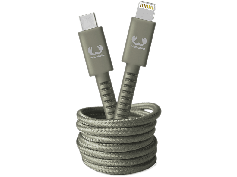FRESH N REBEL Câble USB-C / Lightning 2 m Dried Green (2CLC200DG)